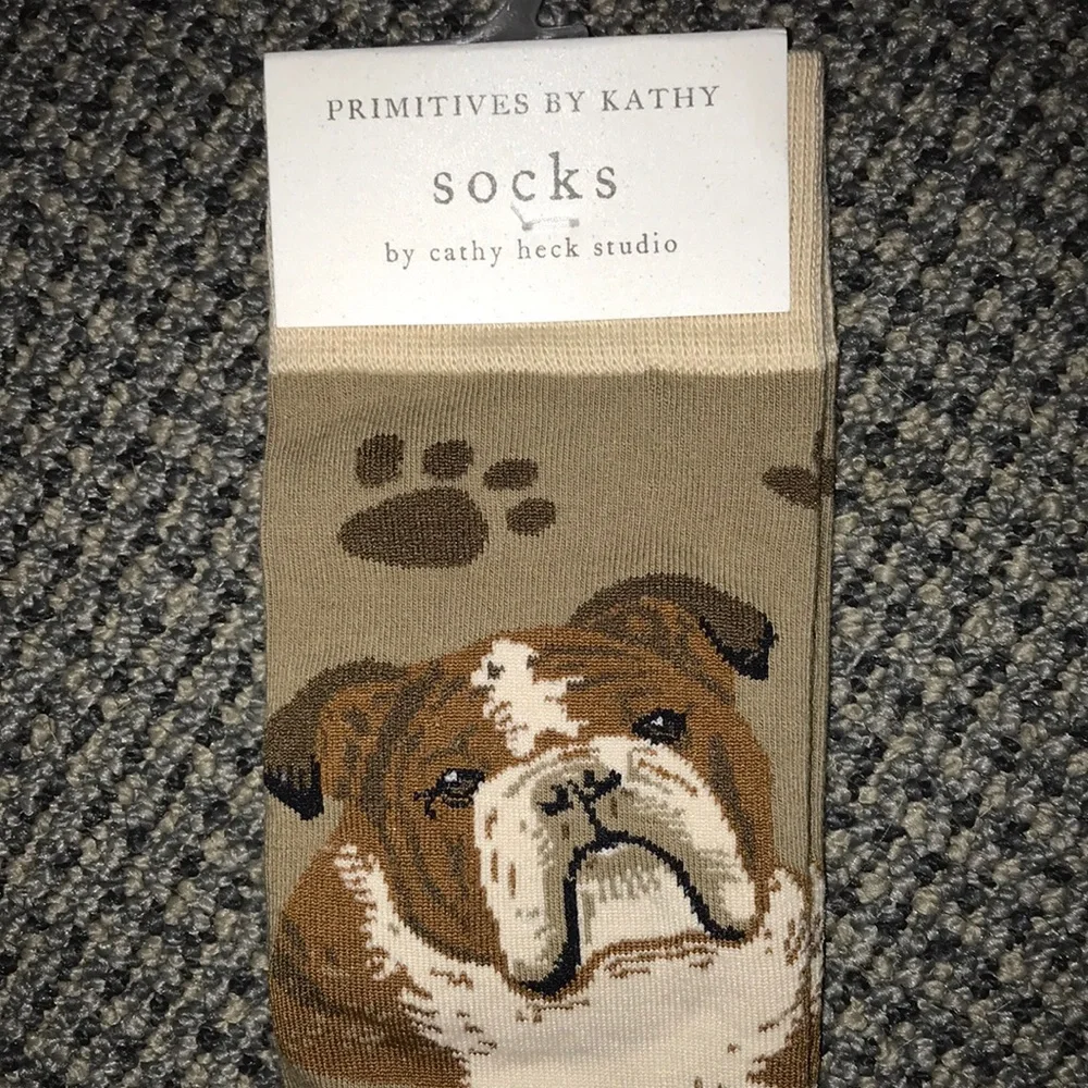 Primitives by Kathy Tan‎ Bulldog Print Socks